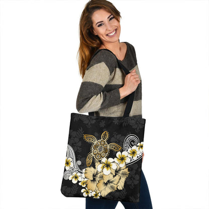 Hawaii Tote Bag Turtle Gold Tropical