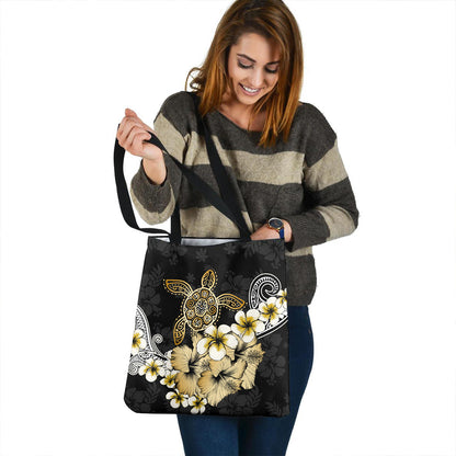Hawaii Tote Bag Turtle Gold Tropical