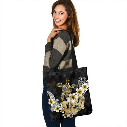 Hawaii Tote Bag Turtle Gold Tropical