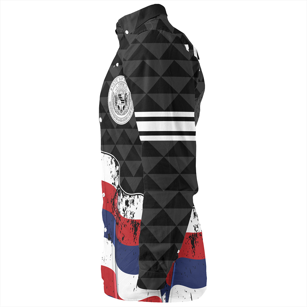 Hawaii Long Sleeve Shirt Flag Alohawaii Kakau Pattern