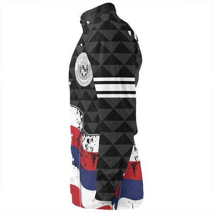 Hawaii Long Sleeve Shirt Flag Alohawaii Kakau Pattern