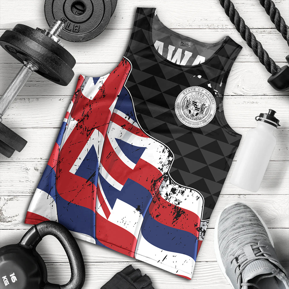 Hawaii Tank Top Flag Alohawaii Kakau Pattern