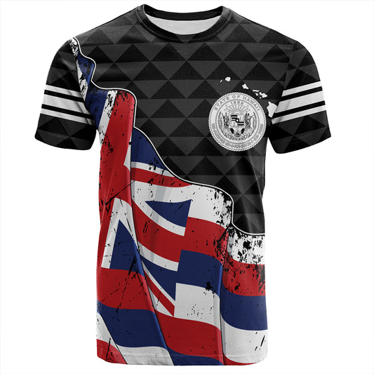 Hawaii T-Shirt Flag Alohawaii Kakau Pattern