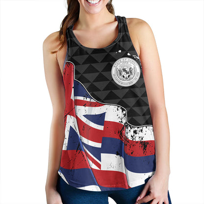 Hawaii Women Tank Flag Alohawaii Kakau Pattern