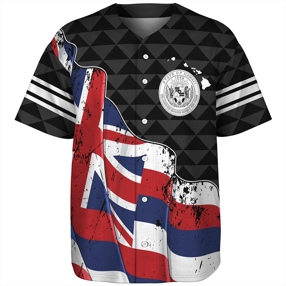 Hawaii Baseball Shirt Flag Alohawaii Kakau Pattern