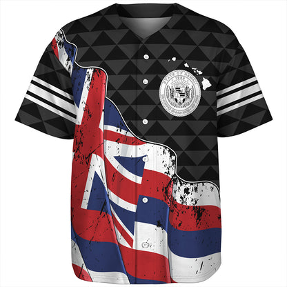 Hawaii Baseball Shirt Flag Alohawaii Kakau Pattern