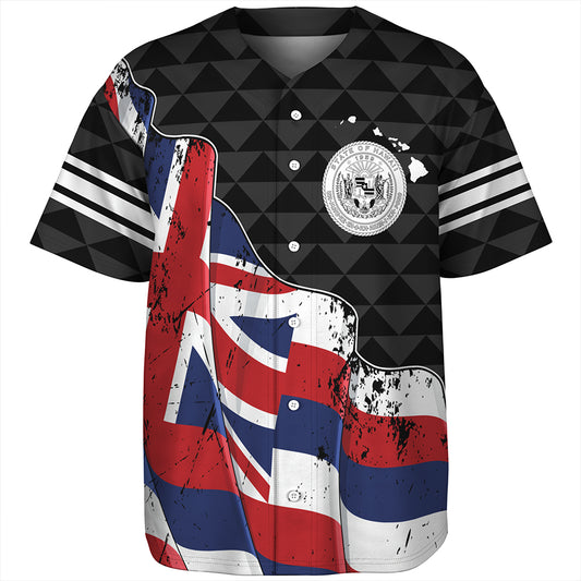 Hawaii Baseball Shirt Flag Alohawaii Kakau Pattern