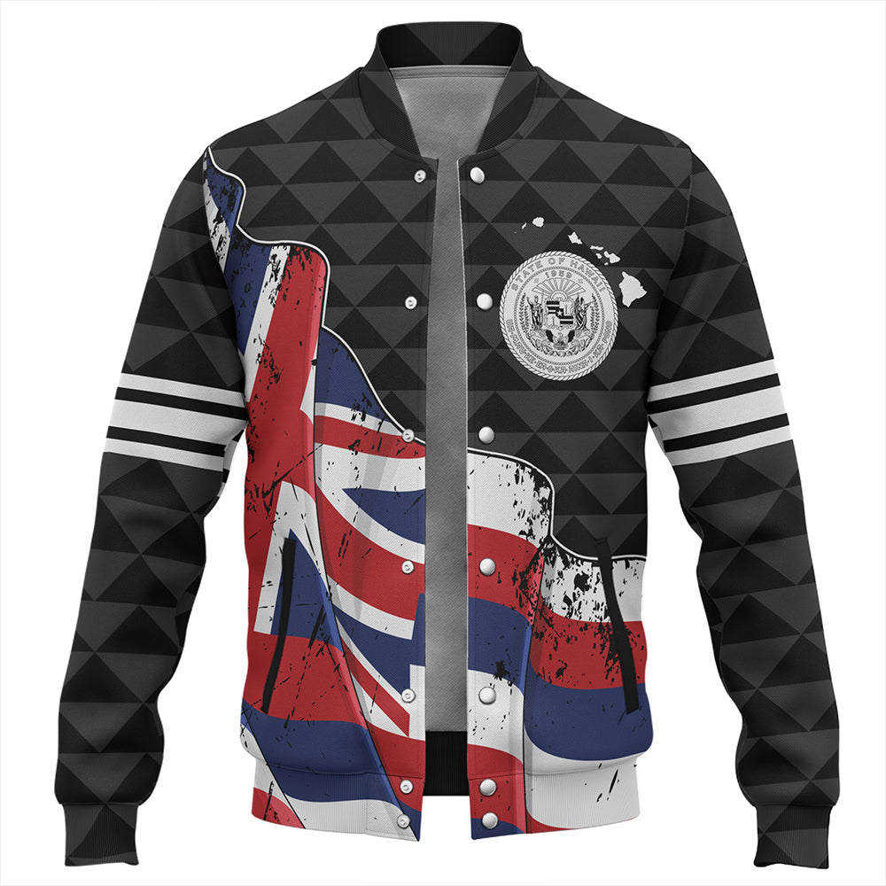 Hawaii Baseball Jacket Flag Alohawaii Kakau Pattern