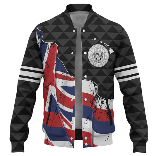 Hawaii Baseball Jacket Flag Alohawaii Kakau Pattern