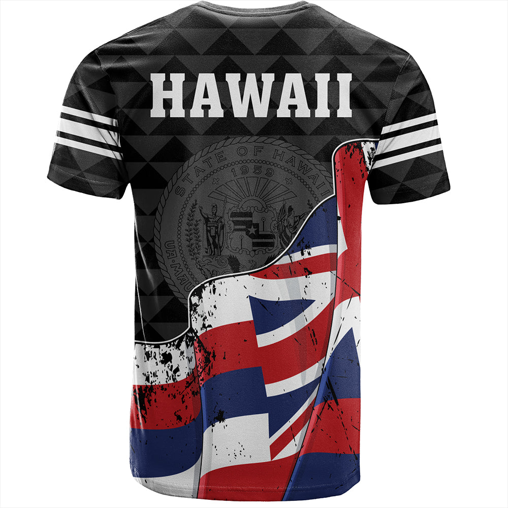 Hawaii T-Shirt Flag Alohawaii Kakau Pattern