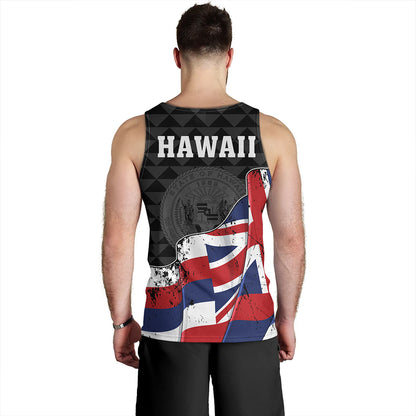 Hawaii Tank Top Flag Alohawaii Kakau Pattern