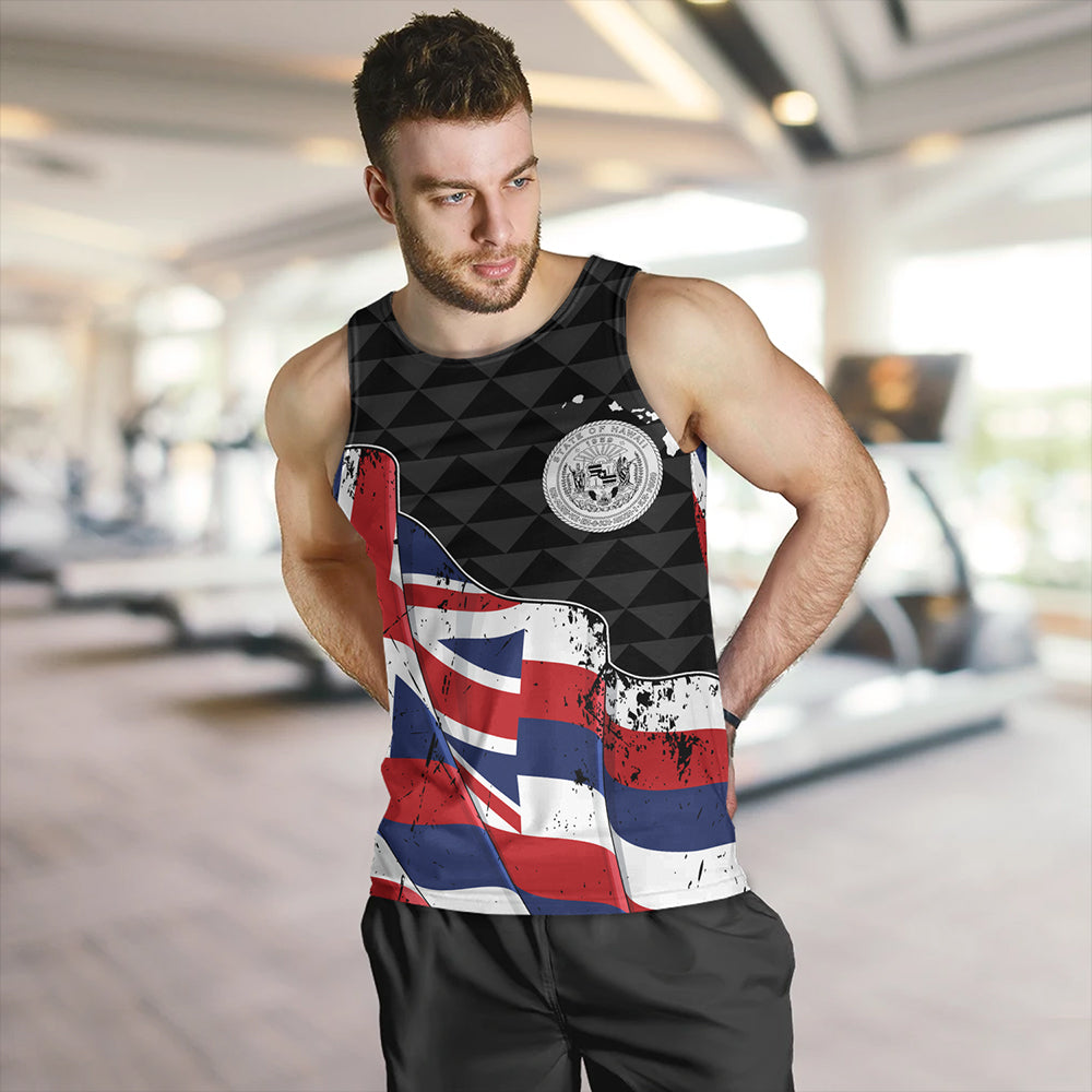 Hawaii Tank Top Flag Alohawaii Kakau Pattern