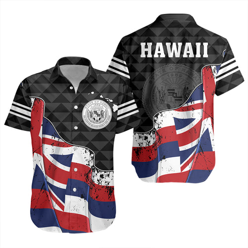 Hawaii Short Sleeve Shirt Flag Alohawaii Kakau Pattern