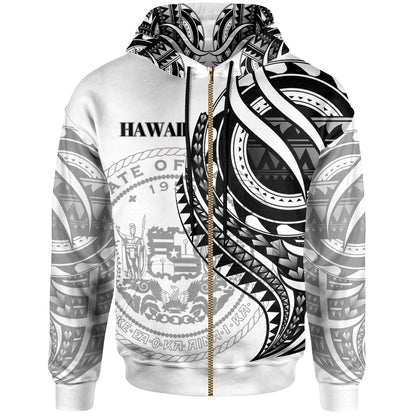 Hawaii Hoodie - Black Polynesian Patterns Best Hawaii Ever
