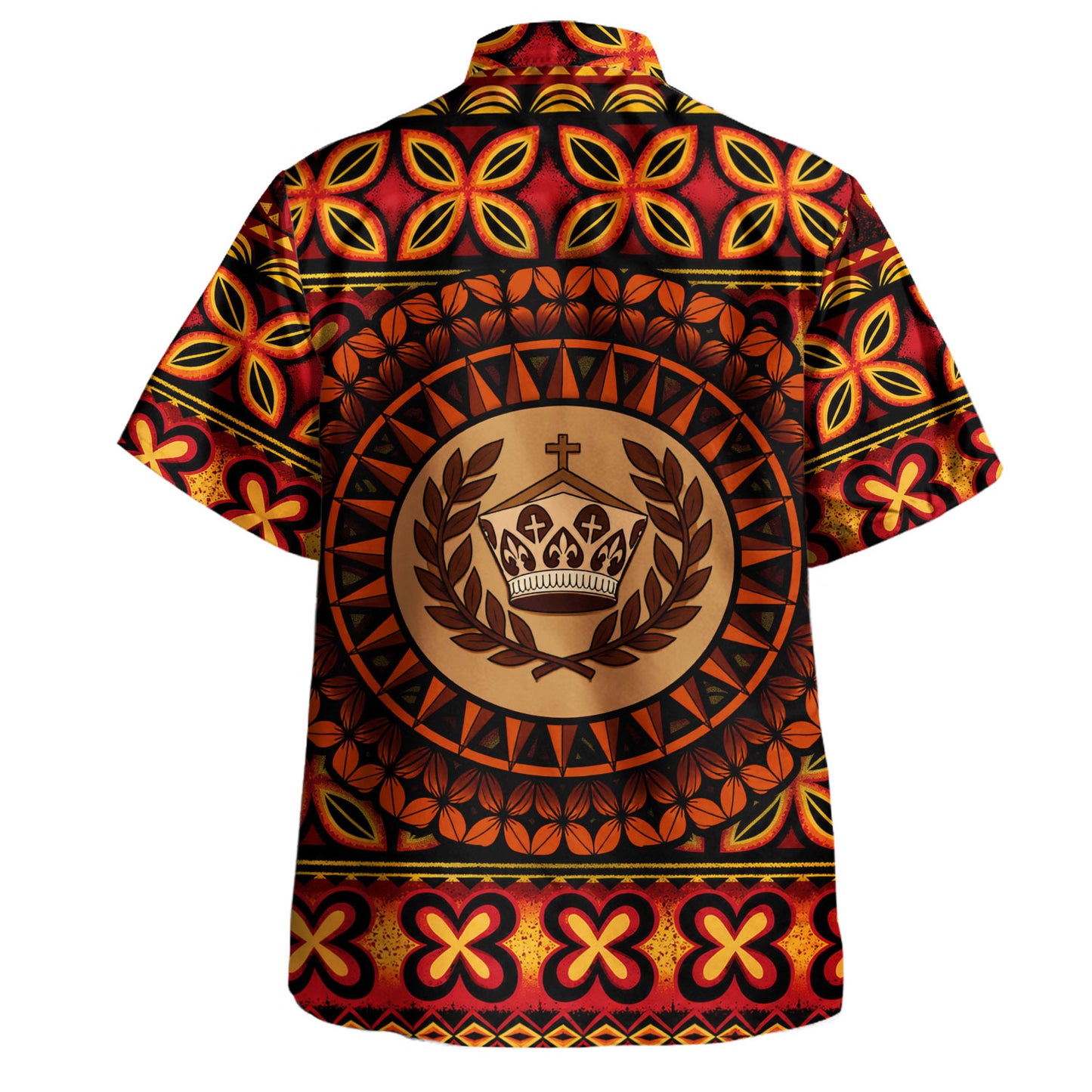 Tonga Hawaiian Shirt Coat Of Arms Kava Bowl Tribal Pattern