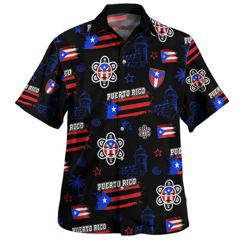 Puerto Rico Hawaiian Shirt Taino Flag El Morro Street Art