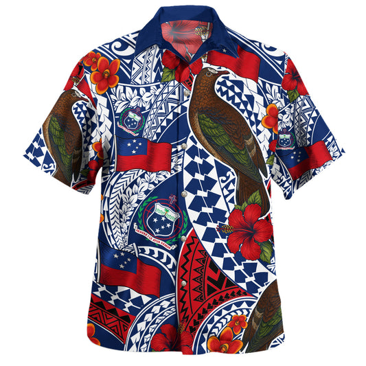 Samoa Hawaiian Shirt Polynesian Manumea Teuila Pattern