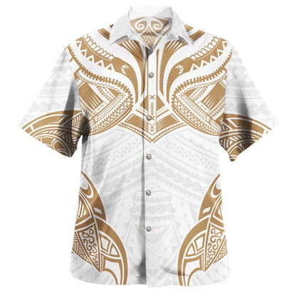 Hawaii Hawaiian Shirt Black Tribal Tattoo Warrior Mask Style