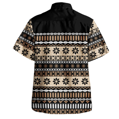 Fiji Combo Puletasi And Shirt Masi Tapa Flower Print