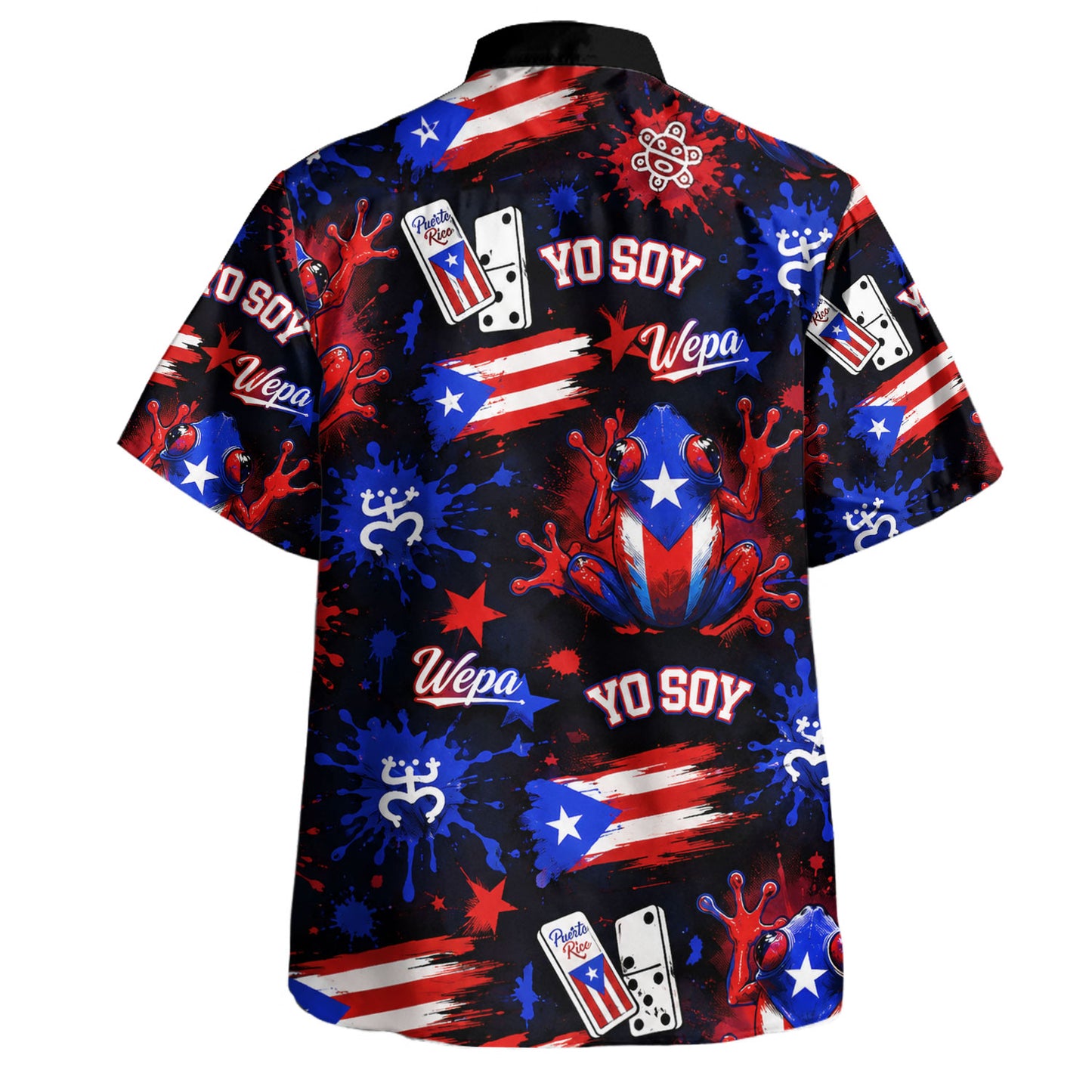 Puerto Rico Hawaiian Shirt Coqui Yo Soy Boricua Street Splash