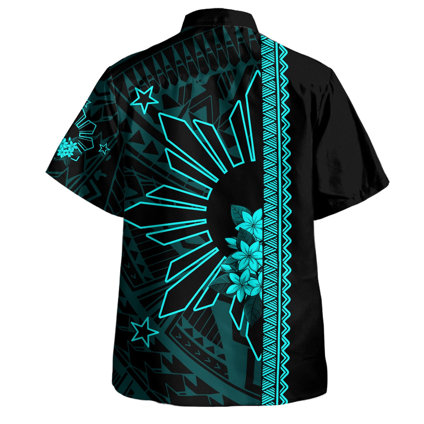 Philippines Filipinos Hawaiian Shirt Star Sunburst Floral Tribal Style
