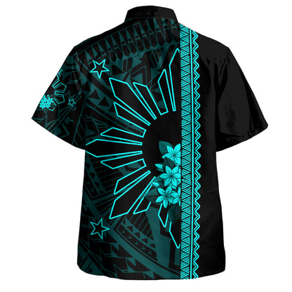 Philippines Filipinos Hawaiian Shirt Star Sunburst Floral Tribal Style