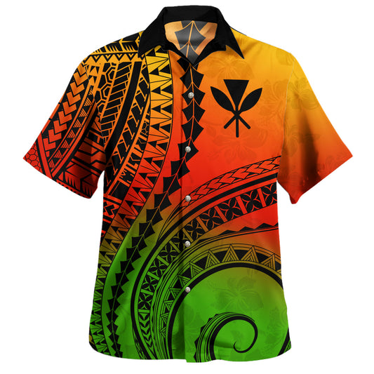 Hawaii Hawaiian Shirt Kanaka Polynesia Tattoo Reggae