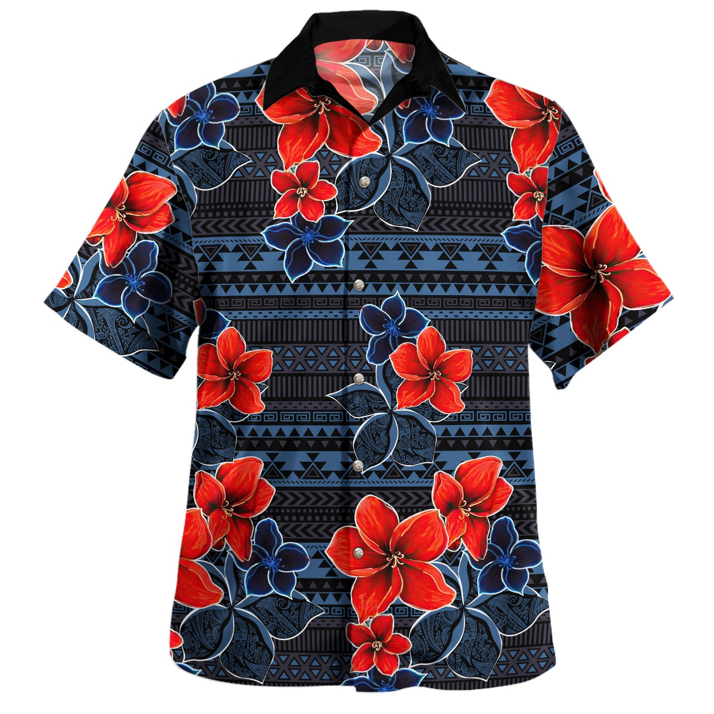Hawaii Polynesian Combo Dress And Shirt Tropical Floral Tribal Island Style