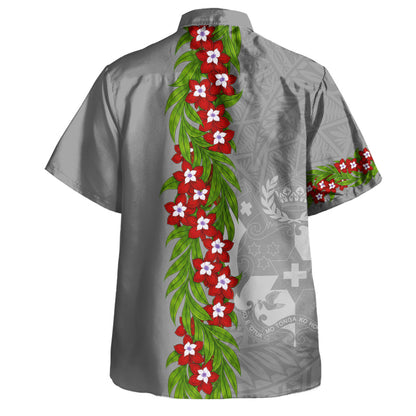 Tonga Hawaiian Shirt Heilala Floral Ngatu Pattern Island Style