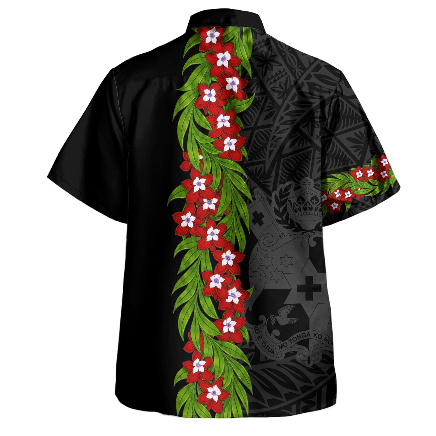 Tonga Hawaiian Shirt Heilala Floral Ngatu Pattern Island Style
