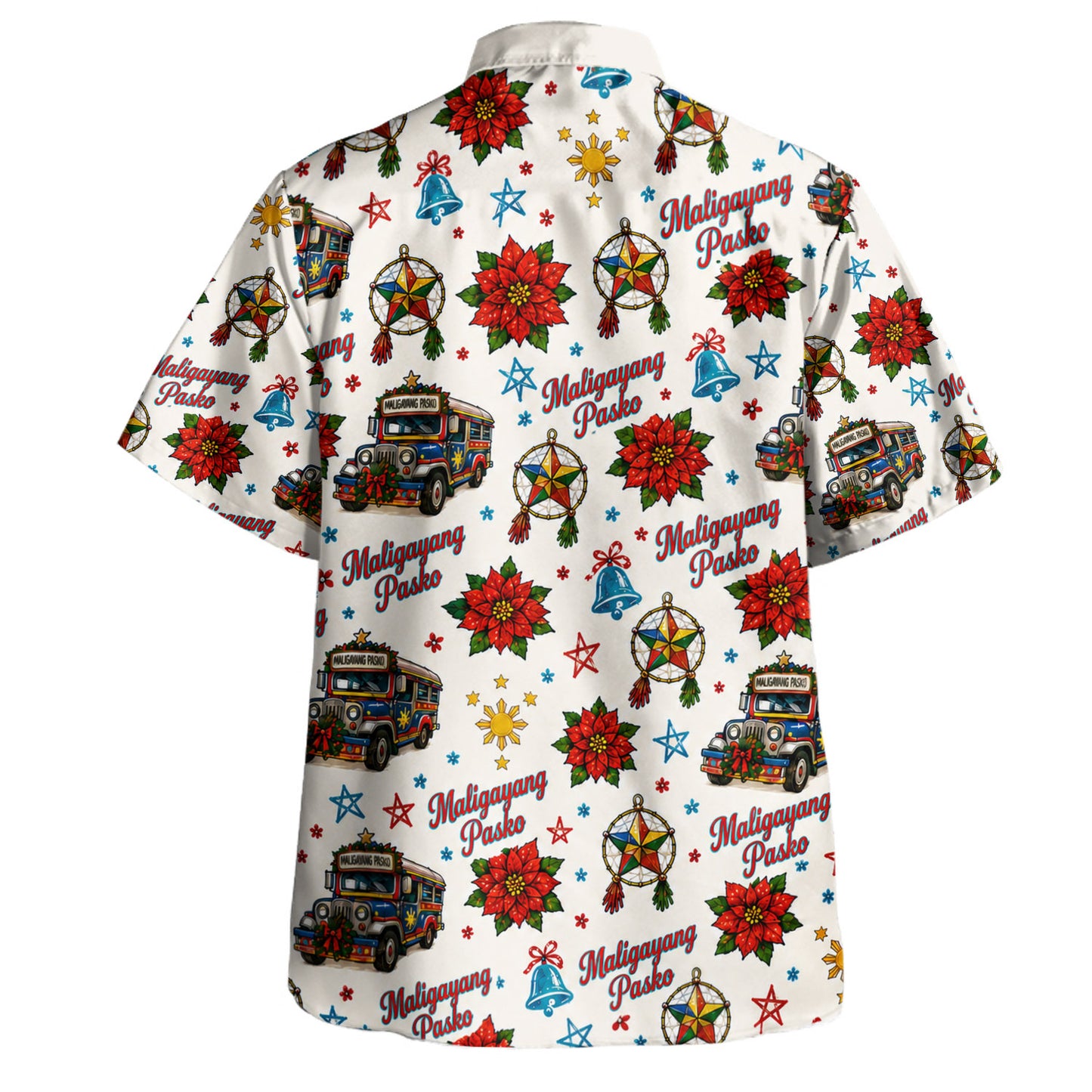 Philippines Filipinos Hawaiian Shirt Maligayang Pasko Jeepney Parol Christmas