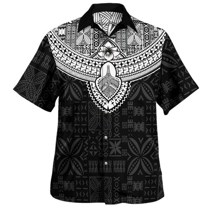 Fiji Hawaiian Shirt Tribal Tapa Chest Piece