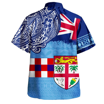 Fiji Hawaiian Shirt Kesakesa Masi Diamond Tapa Tribal