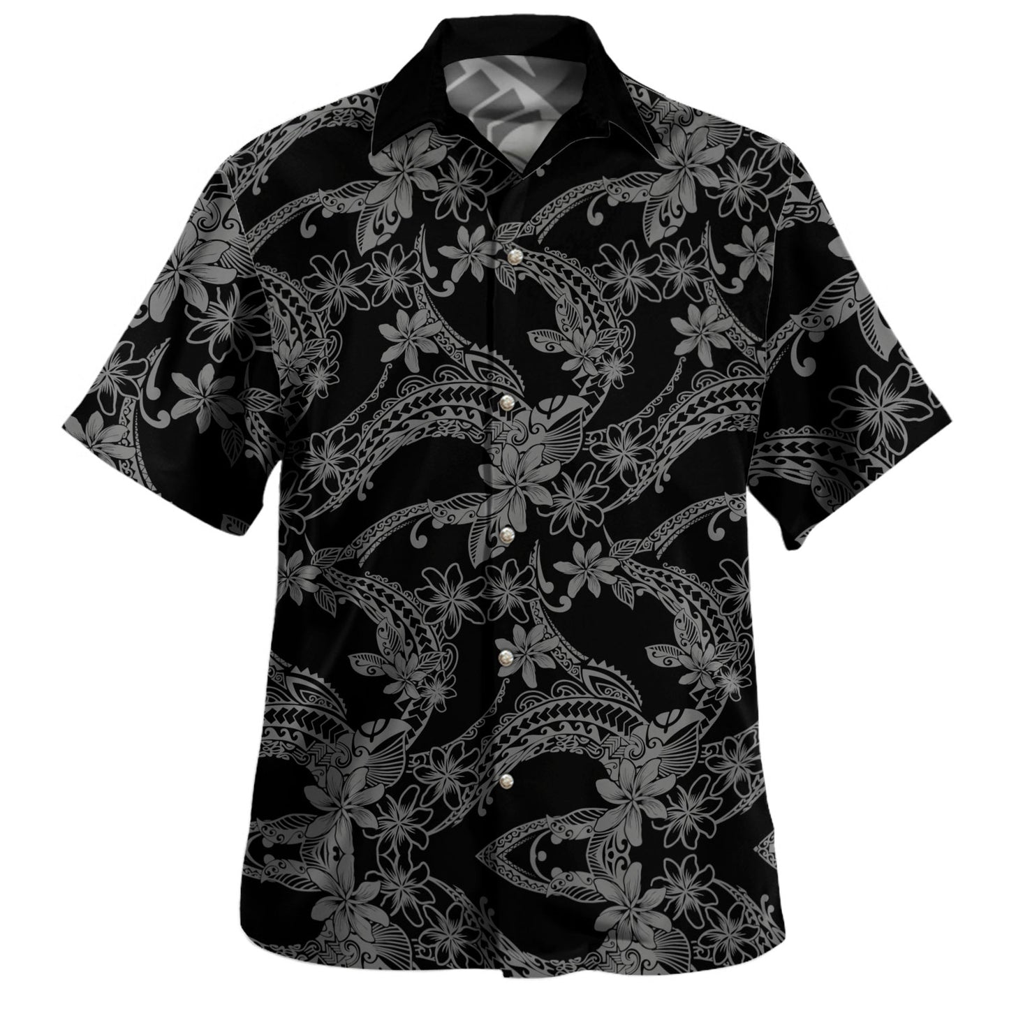 Polynesian Combo Dress And Shirt Polynesian Print Fabric And Flower Ver.1
