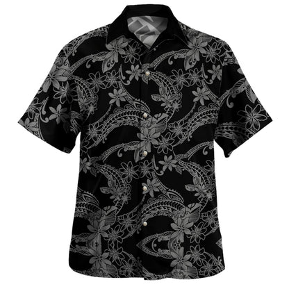 Polynesian Combo Dress And Shirt Polynesian Print Fabric And Flower Ver.1