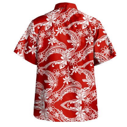 Polynesia Hawaiian Shirt Polynesian Print Fabric And Flower