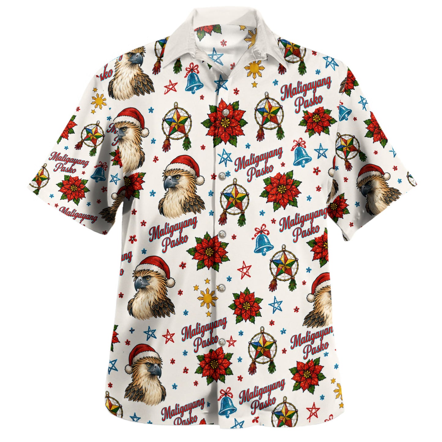Philippines Filipinos Hawaiian Shirt Maligayang Pasko Eagle Parol Christmas