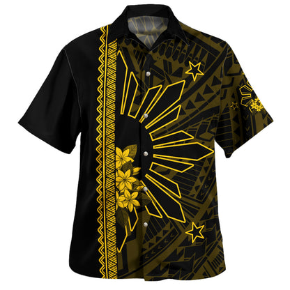 Philippines Filipinos Hawaiian Shirt Star Sunburst Floral Tribal Style