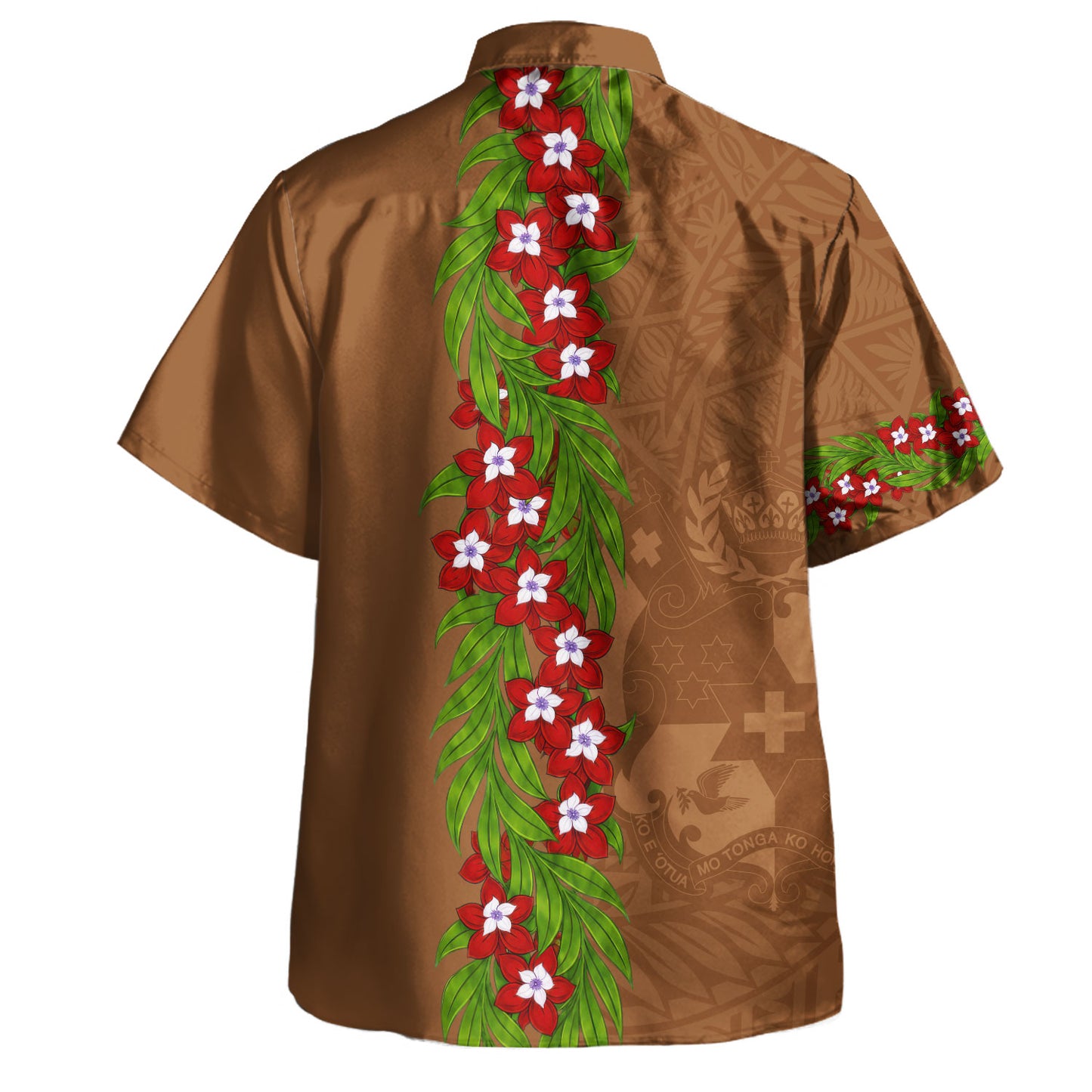 Tonga Hawaiian Shirt Heilala Floral Ngatu Pattern Island Style