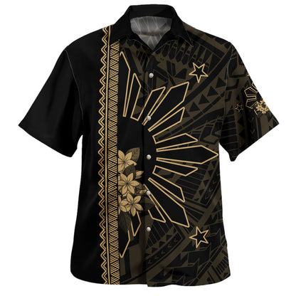 Philippines Filipinos Hawaiian Shirt Star Sunburst Floral Tribal Style