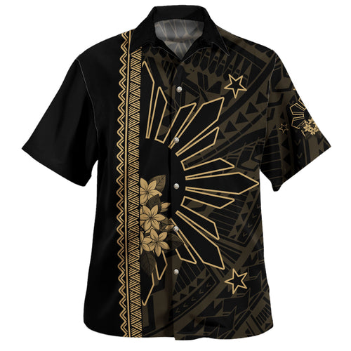 Philippines Filipinos Hawaiian Shirt Star Sunburst Floral Tribal Style