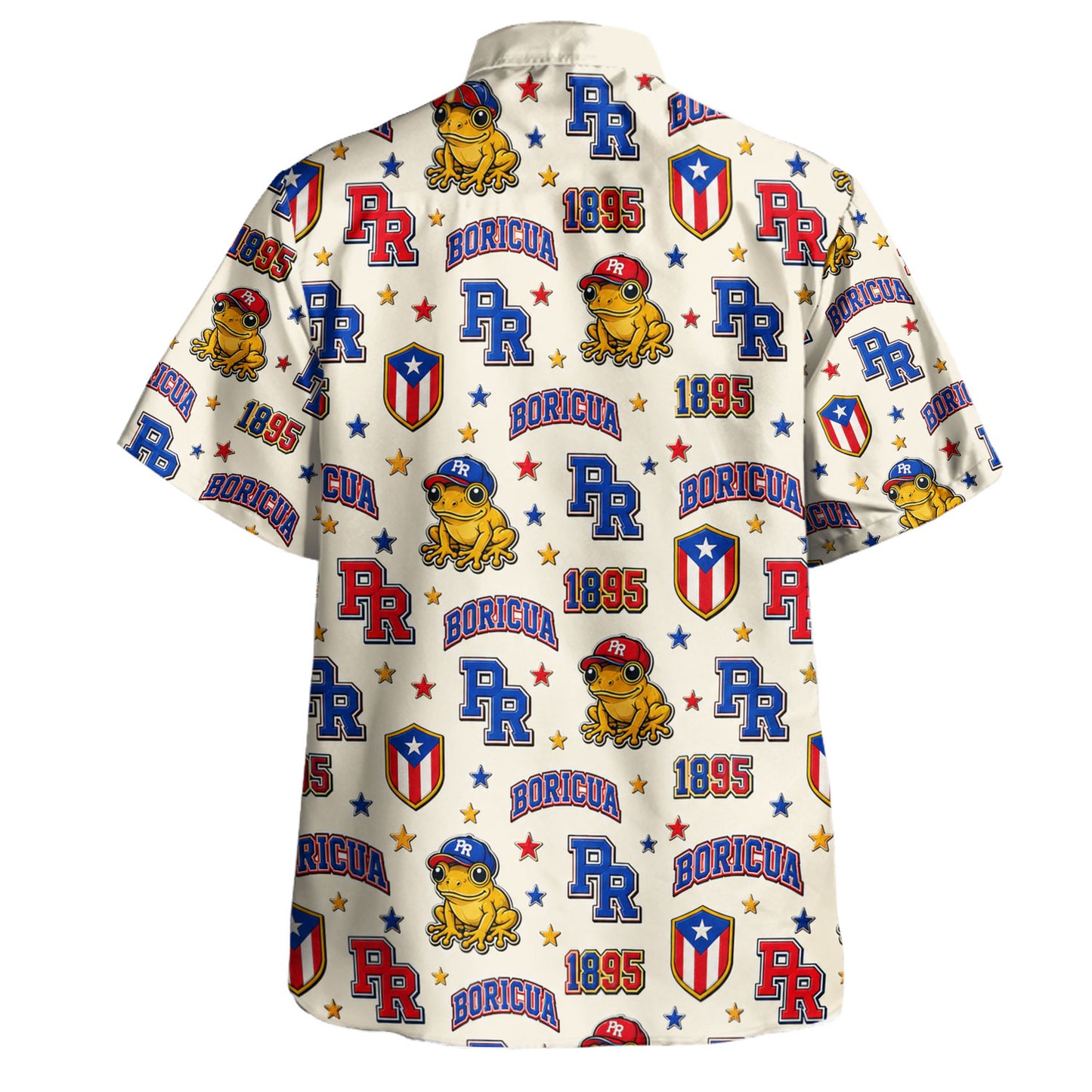Puerto Rico Hawaiian Shirt Boricua Coqui Collegiate Pride