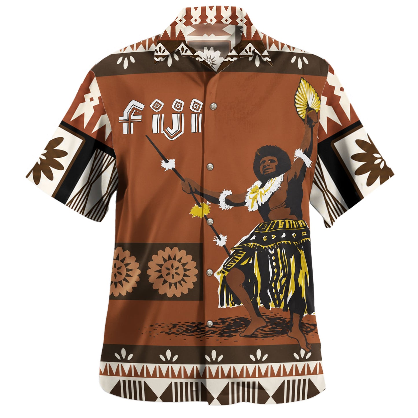 Fiji Hawaiian Shirt Bula Warrior Heritage Style