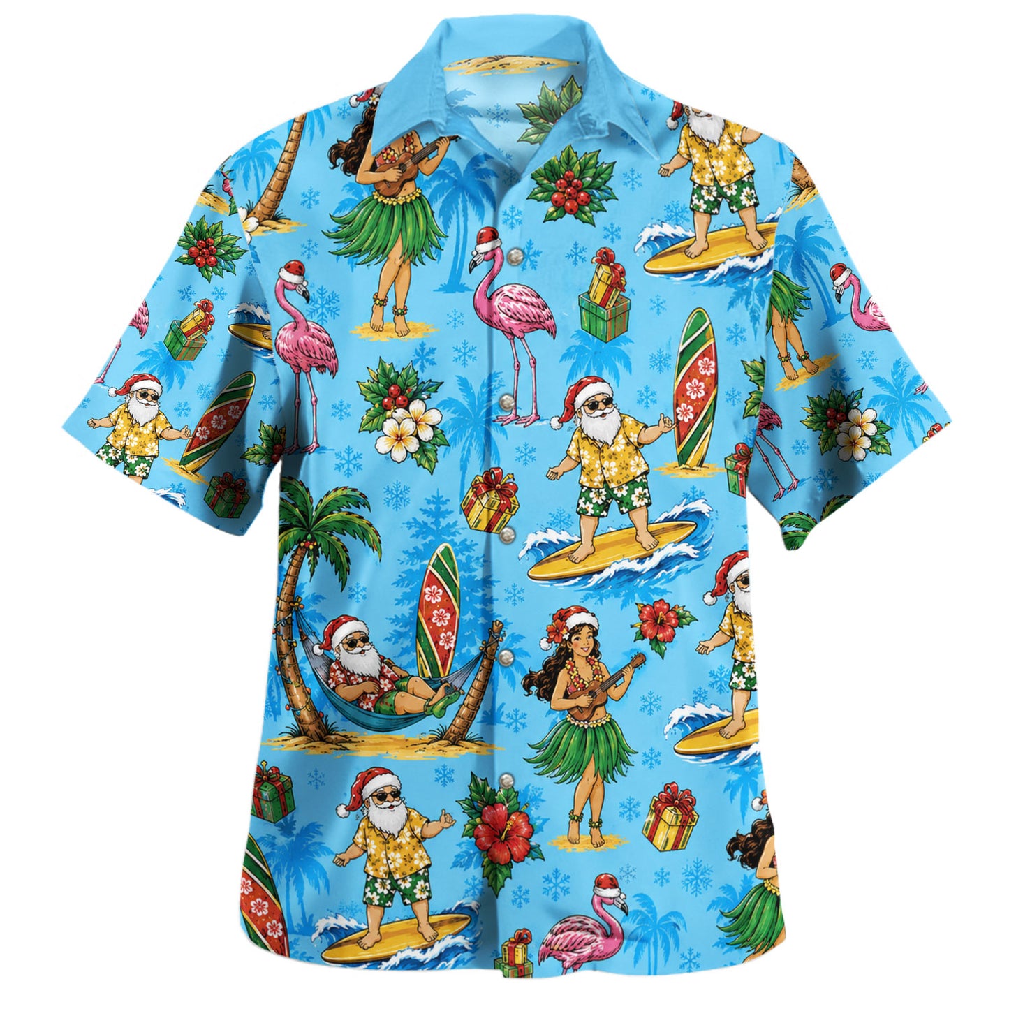 Hawaii Hawaiian Shirt Mele Kalikimaka Island Celebration Style