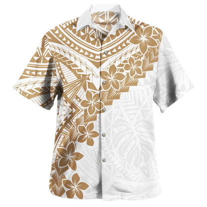 Hawaii Combo Dress And Shirt Monochrome Polynesian Tribal Bloom