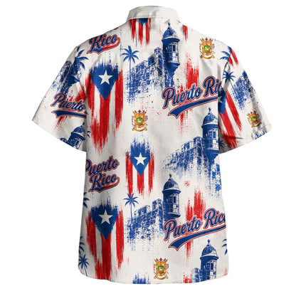 Puerto Rico Hawaiian Shirt PR Flag and Coat Of Arms