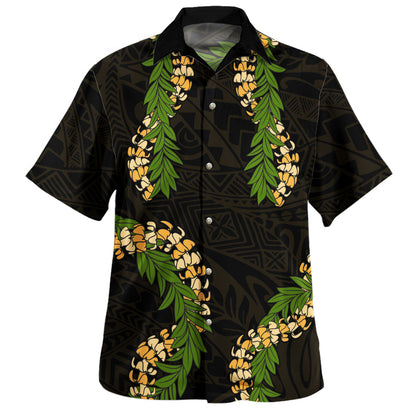 Hawaii Polynesian Combo Dress And Shirt Puakenikeni And Maile Lei Tribal Black