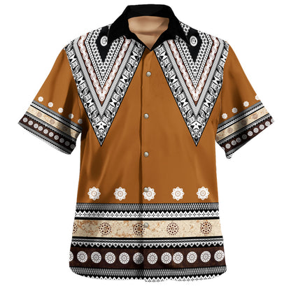 Vanuatu Hawaiian Shirt Tribal Pattern Flag Grunge