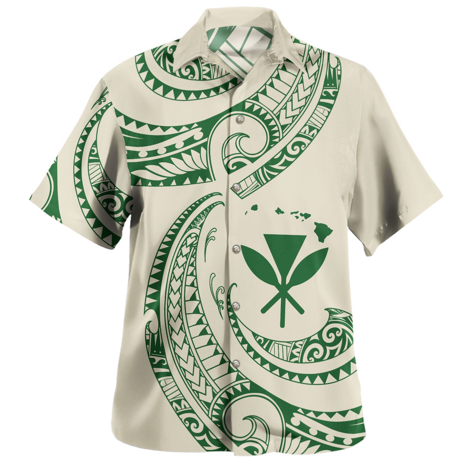 Hawaii Hawaiian Shirt Polynesia Tribal Wave Style