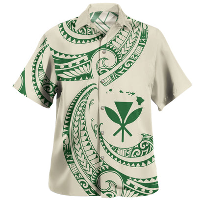 Hawaii Hawaiian Shirt Polynesia Tribal Wave Style